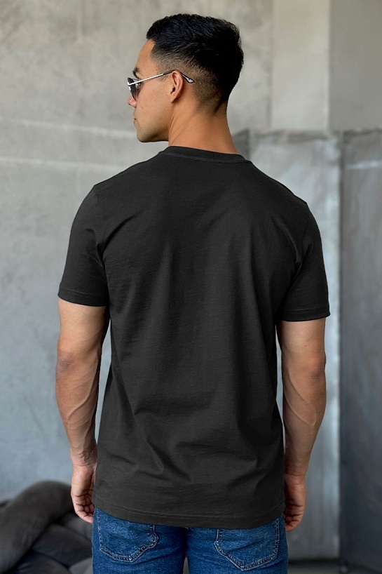 Футболка чёрного цвета Prada logo-embroidered