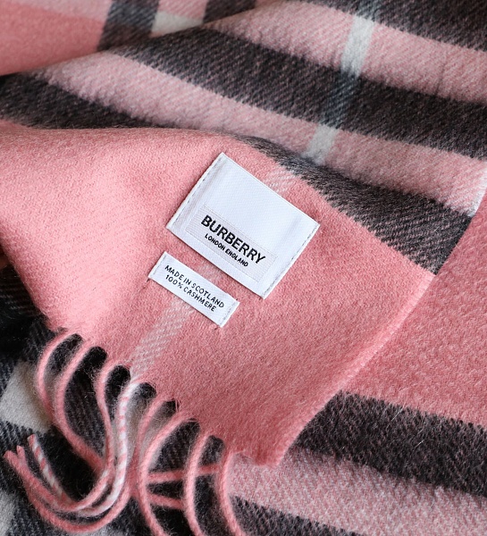 Шарф Burberry Check premium 168x30 см - Pink