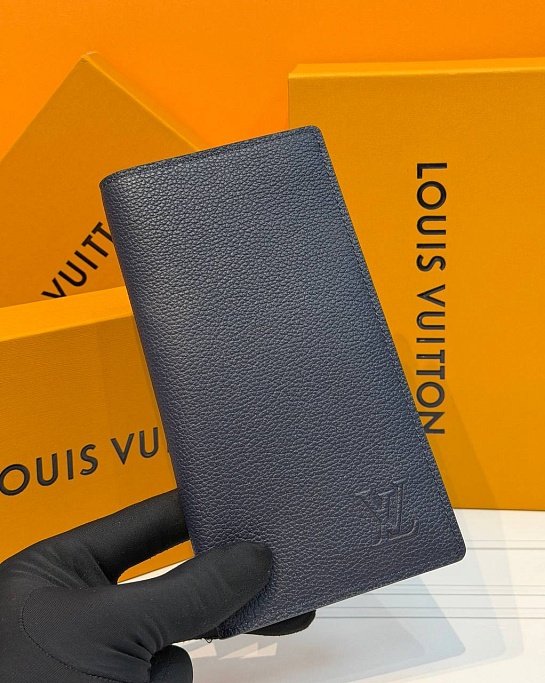 Кожаный бумажник Louis Vuitton Brazza premium 10x19x2 см