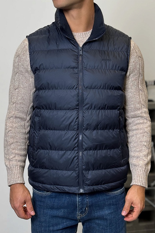 Мужской тёмно-синий жилет Hugo Boss