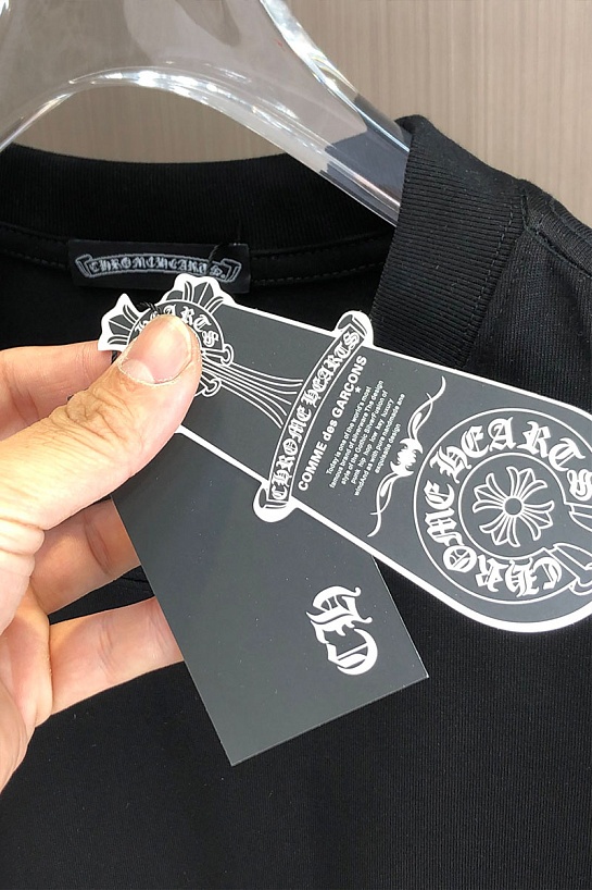 Чёрная оверсайз футболка Chrome Hearts Premium