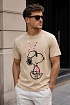 Мужская футболка Iceberg embroidered Snoopy - Beige