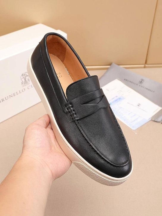 Мужские кожаные лоферы Brunello Cucinelli