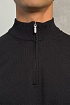 Чёрный джемпер Loro Piana Zip Neck