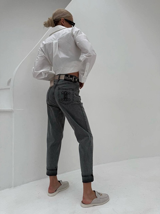 Женские синие джинсы Celine Slouchy