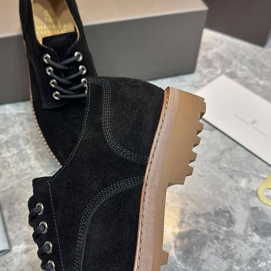 Замшевые ботинки Brunello Cucinelli чёрного цвета