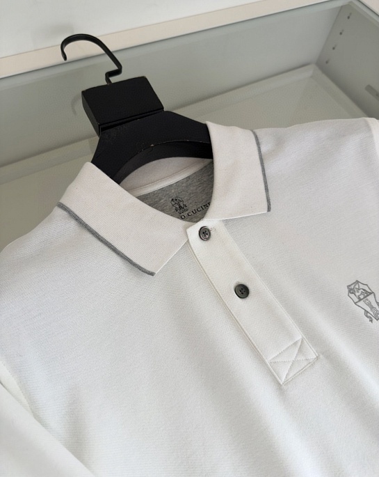 Мужское поло Brunello Cucinelli Premium - White