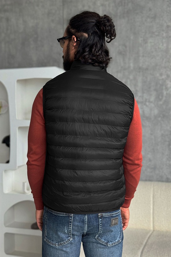 Чёрный двусторонний жилет Loro Piana