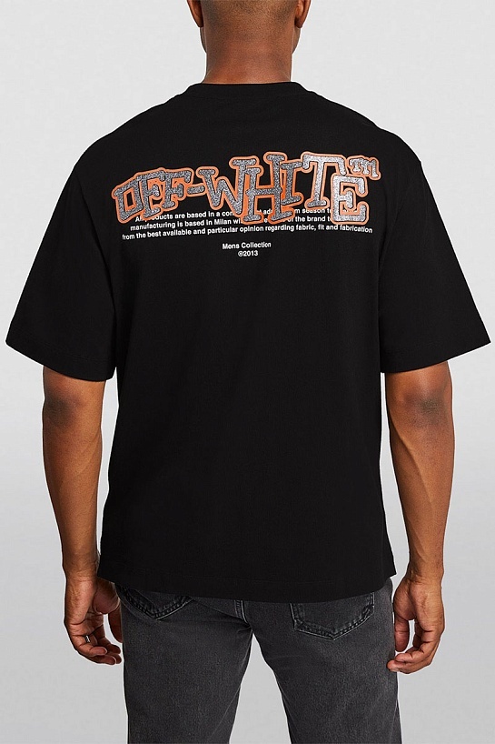 Оверсайз футболка Off-White Glitz Carlos - Black