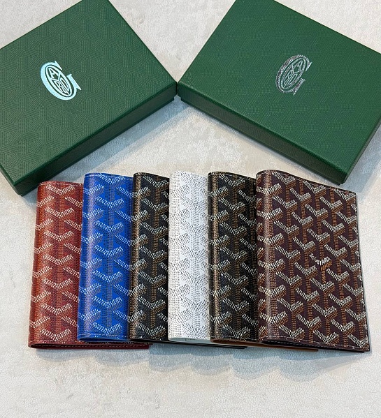 Кожаная обложка для паспорта Goyard Grenelle premium 14x10 см