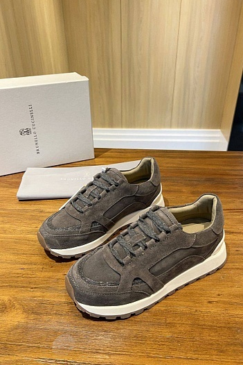 Женские замшевые кроссовки Brunello Cucinelli   