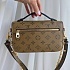 Кожаная сумка Louis Vuitton Pochette Mini 19x10 см - Brown