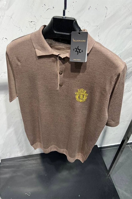Классическое мужское поло Billionaire бежевого цвета