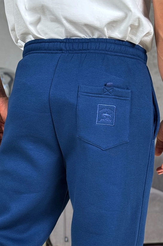 Утеплённые штаны на флисе Paul & Shark синего цвета