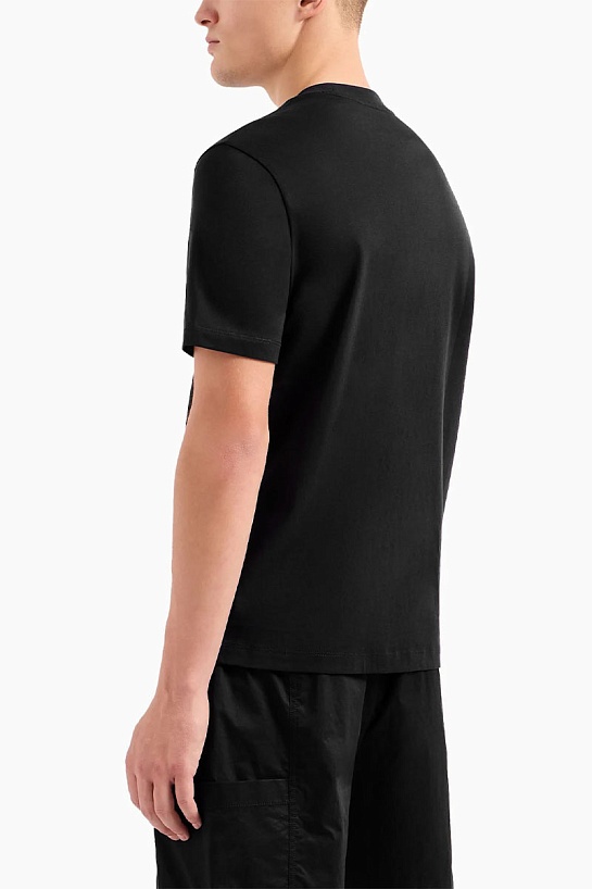 Мужская чёрная футболка Armani Exchange "Milano New York"