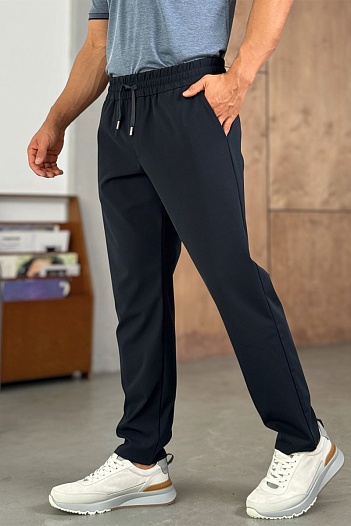 Мужские тёмно-синие штаны Zegna   