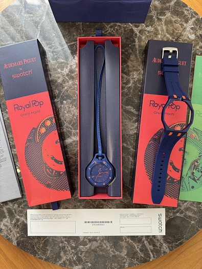 Часы Audemars Piguet × Swatch Royal Pop Orenji Hachi premium   