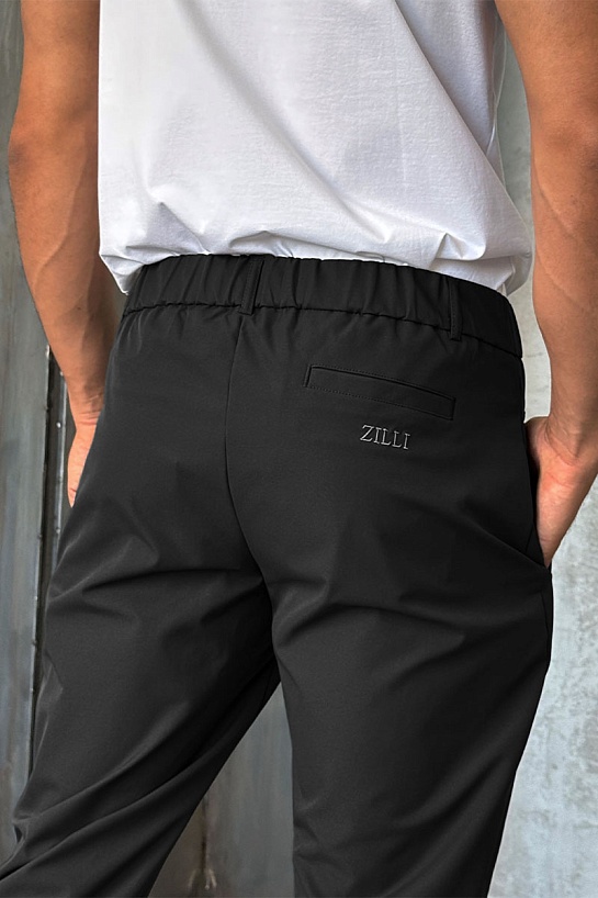 Мужские чёрные брюки Zilli slim fit