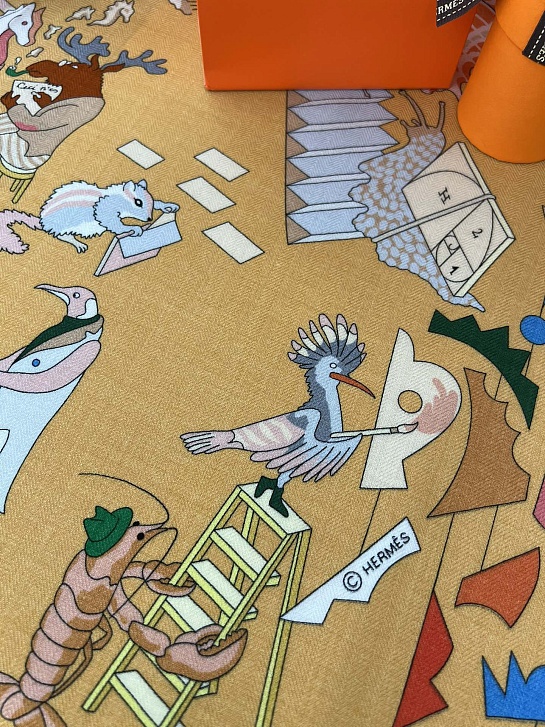 Платок Hermes Academia Hippica premium 140x140 см