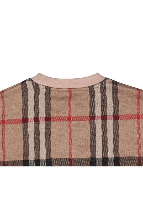Бежевая футболка Burberry Check motif