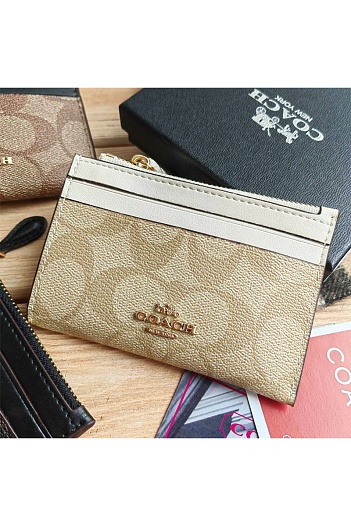 Кожаный кардхолдер Coach 12x9 см (3 расцветки)   