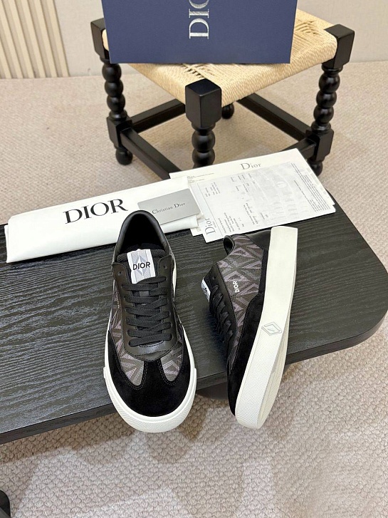 Мужские кроссовки Dior B101 Diamond  - Black