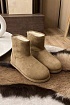 Женские ботинки с мехом Balenciaga Alaska premium - Beige