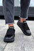 Чёрные кожаные кроссовки Alexander McQueen