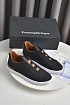Чёрные кроссовки Ermenegildo Zegna Triple Stitch Wool