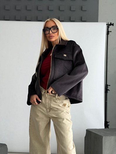 Женская вельветовая куртка MIU MIU premium - Black   