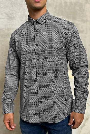 Мужская чёрная рубашка Armani Exchange   