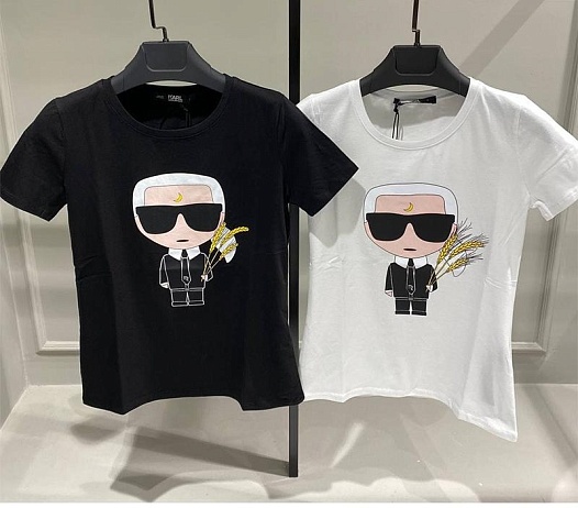 Женская белая футболка Karl Lagerfeld "Virgo"   