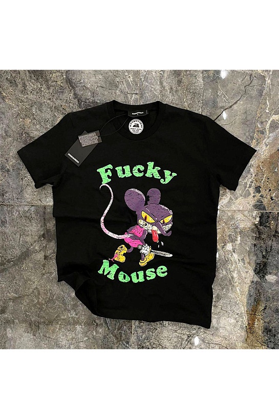 Мужская чёрная футболка Dsquared2 Mouse