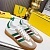 Женские кроссовки Gucci x Adidas Gazelle Collaboration - Beige