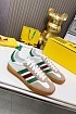 Женские кроссовки Gucci x Adidas Gazelle Collaboration - Beige