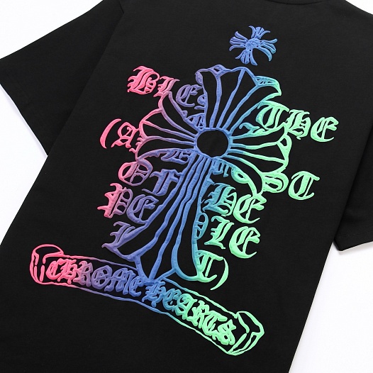 Чёрная оверсайз футболка Chrome Hearts Premium   