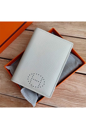 Кожаная обложка на паспорт Hermes 10х14 см   