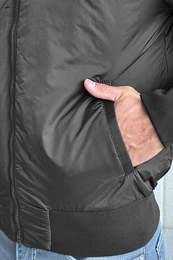 Мужской бомбер Dolce & Gabbana logo-plaque - Grey   