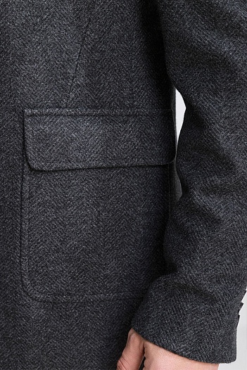Кашемировое пальто Loro Piana logo-embroidered - Black   