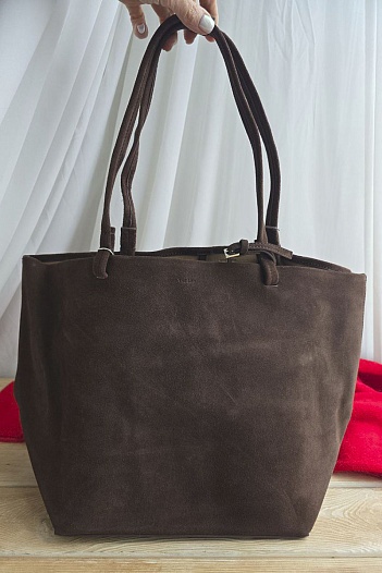 Замшевая сумка The Row 43x29 см   