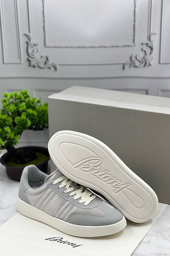 Мужские кроссовки Brioni серого цвета