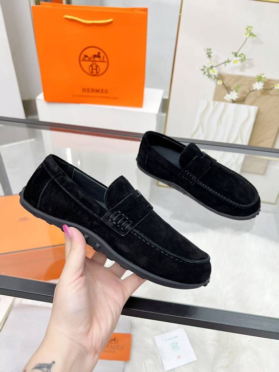 Женские замшевые лоферы Hermes