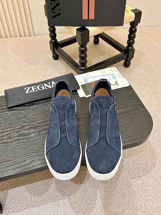 Мужские кроссовки Ermenegildo Zegna Triple Stitch - Navy