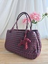 Кожаная сумка Bottega Veneta Basket 30x20 см - Burgundy