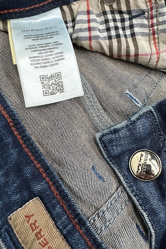 Джинсы тёмно-синего цвета Burberry regular fit