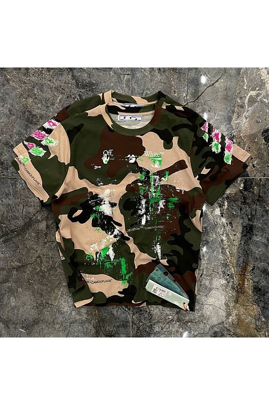 Оверсайз футболка Off-White Acrylic Arrows Camouflage