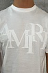 Футболка белого цвета Amiri staggered logo