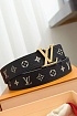 Чёрный кожаный ремень Louis Vuitton