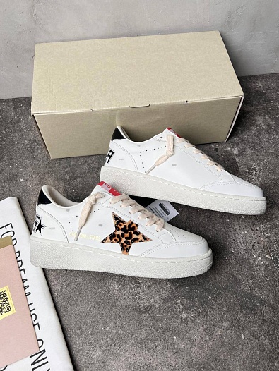 Женские кожаные кроссовки Golden Goose Super-Star premium   