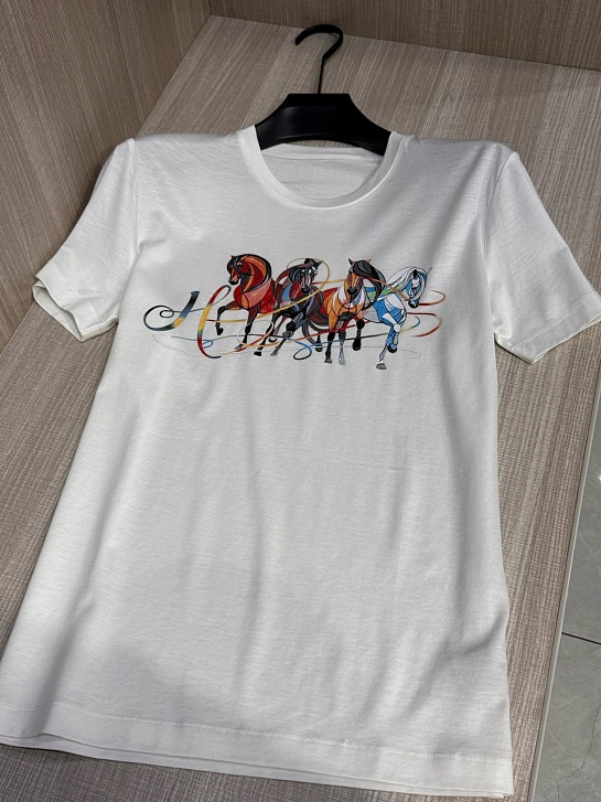 Футболка белого цвета Hermes Premium